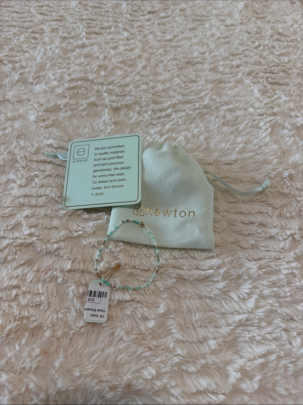 enewton hope bracelet: gold, white and teal